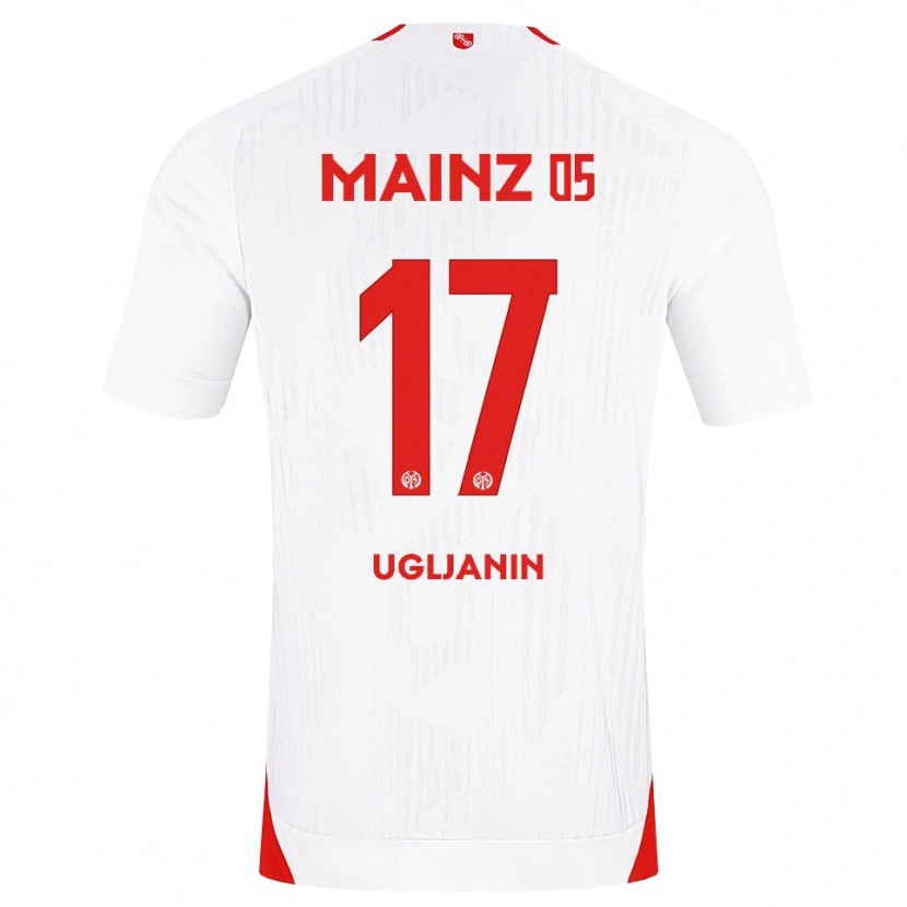 Danxen Kinderen Jusuf Ugljanin #17 Wit Rood Geel Uitshirt Uittenue 2026/27 T-Shirt België