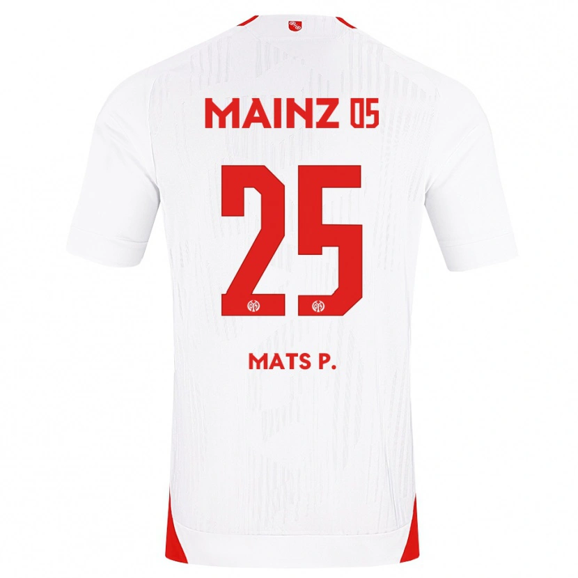 Danxen Kinderen Mats Preßler #25 Wit Rood Geel Uitshirt Uittenue 2026/27 T-Shirt België
