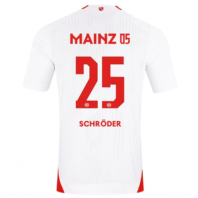 Danxen Kinderen Maxim Schröder #25 Wit Rood Geel Uitshirt Uittenue 2026/27 T-Shirt België