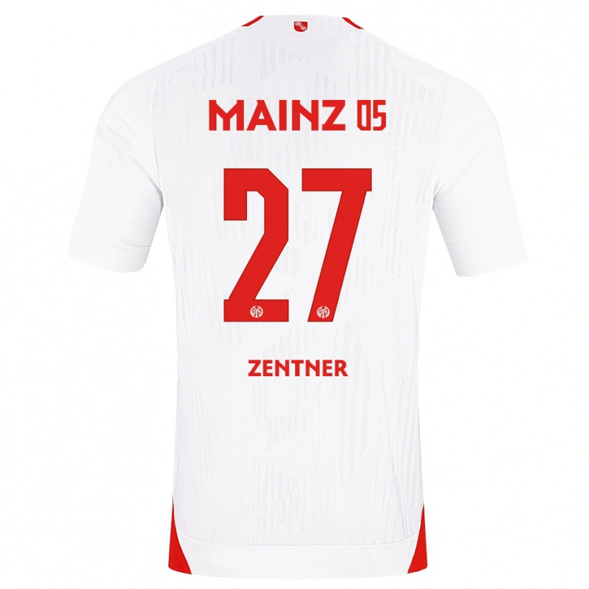 Danxen Kinderen Robin Zentner #27 Wit Rood Geel Uitshirt Uittenue 2026/27 T-Shirt België