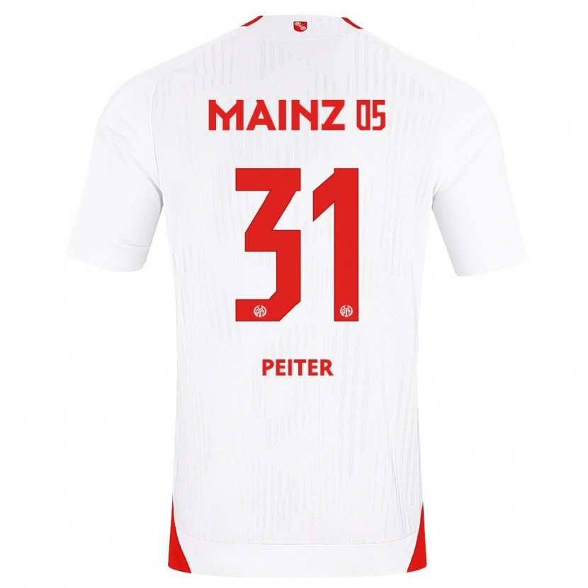 Danxen Kinderen Chiara Peiter #31 Wit Rood Geel Uitshirt Uittenue 2026/27 T-Shirt België