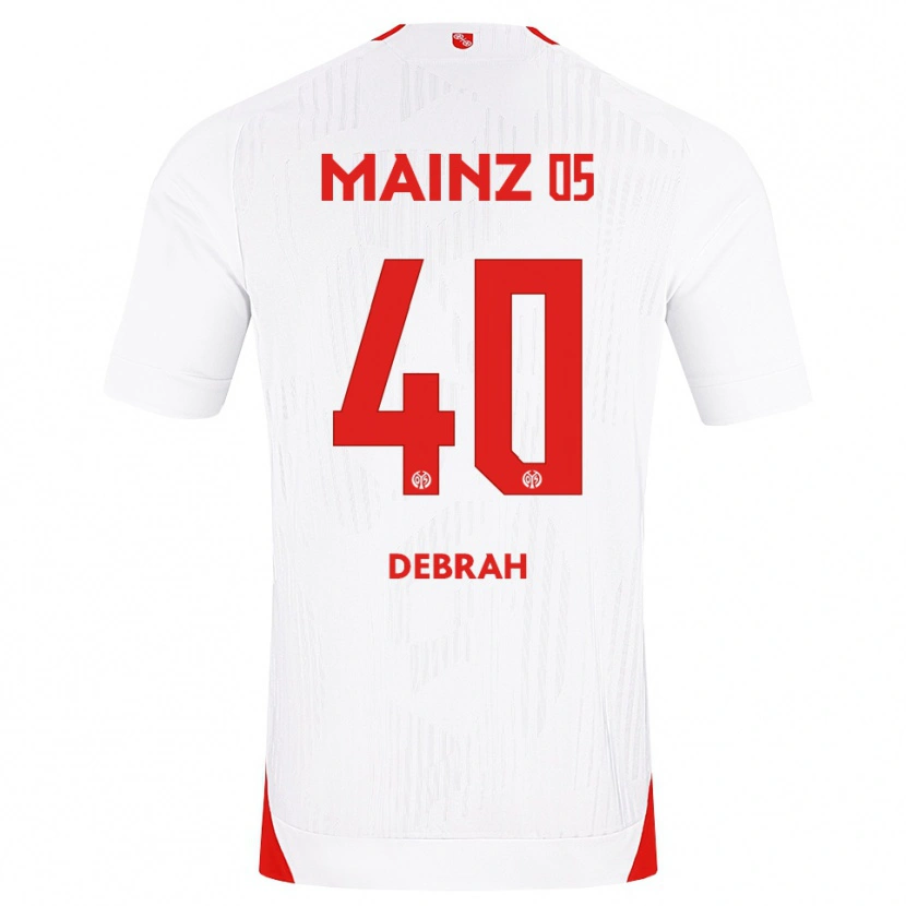 Danxen Kinderen Jeremiah Debrah #40 Wit Rood Geel Uitshirt Uittenue 2026/27 T-Shirt België