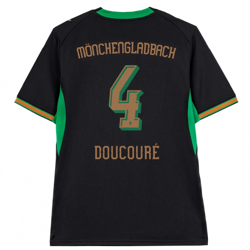 Danxen Kinderen Mamadou Doucoure #4 Zwart Oranje Groen Bruin Uitshirt Uittenue 2026/27 T-Shirt België
