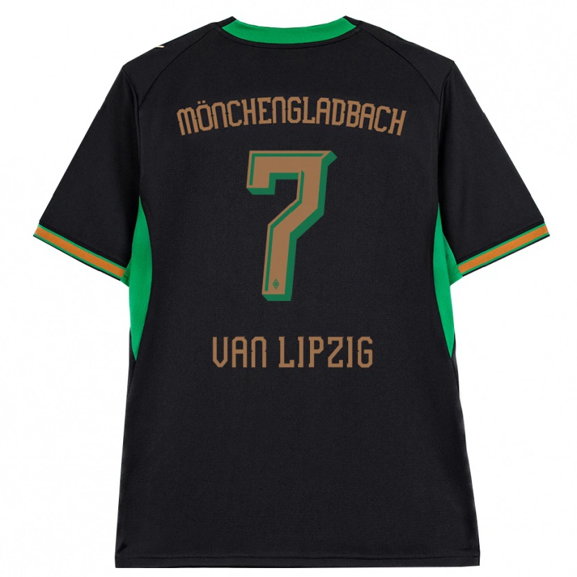 Danxen Kinderen Mika Van Lipzig #7 Zwart Oranje Groen Bruin Uitshirt Uittenue 2026/27 T-Shirt België