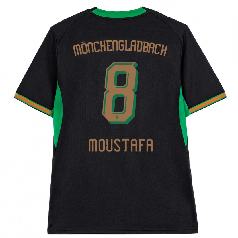 Danxen Kinderen Moustafa Ashraf Moustafa #8 Zwart Oranje Groen Bruin Uitshirt Uittenue 2026/27 T-Shirt België