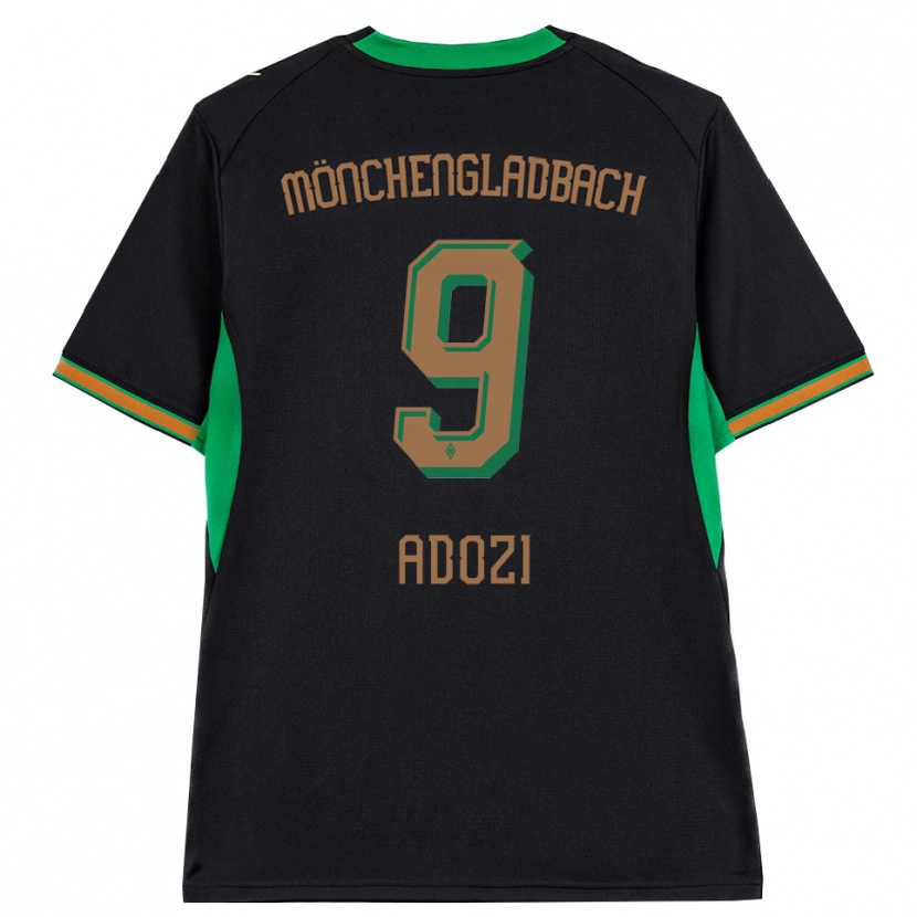 Danxen Kinderen Justin Adozi #9 Zwart Oranje Groen Bruin Uitshirt Uittenue 2026/27 T-Shirt België
