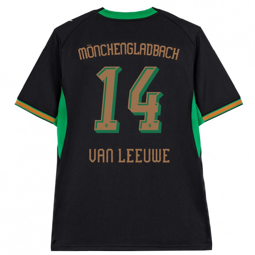 Danxen Kinderen Kyra Van Leeuwe #14 Zwart Oranje Groen Bruin Uitshirt Uittenue 2026/27 T-Shirt België