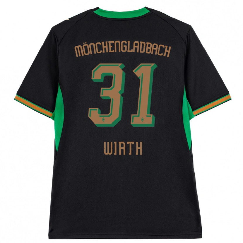 Danxen Kinderen Linus Wirth #31 Zwart Oranje Groen Bruin Uitshirt Uittenue 2026/27 T-Shirt België