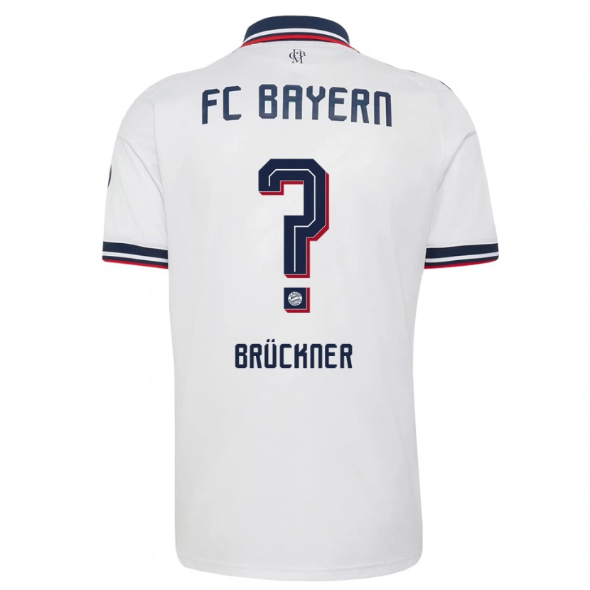 Danxen Kinderen Angelo Brückner #0 Wit Grijs Rood Uitshirt Uittenue 2026/27 T-Shirt België