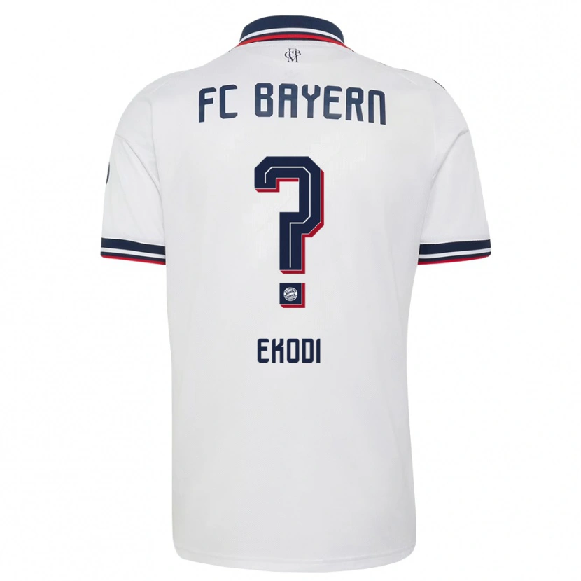 Danxen Kinderen Michel Ekodi #0 Wit Grijs Rood Uitshirt Uittenue 2026/27 T-Shirt België