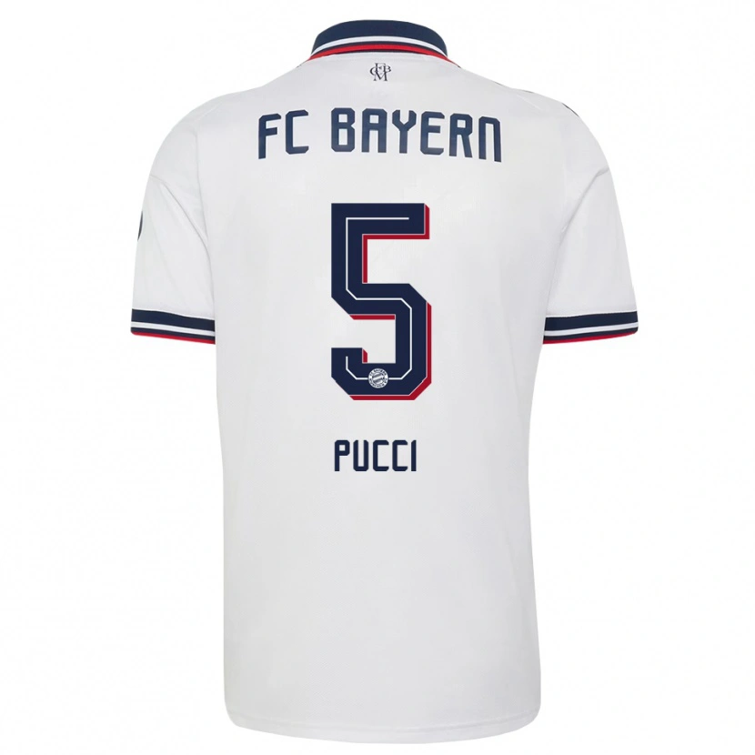 Danxen Kinderen Xaver Pucci #5 Wit Grijs Rood Uitshirt Uittenue 2026/27 T-Shirt België