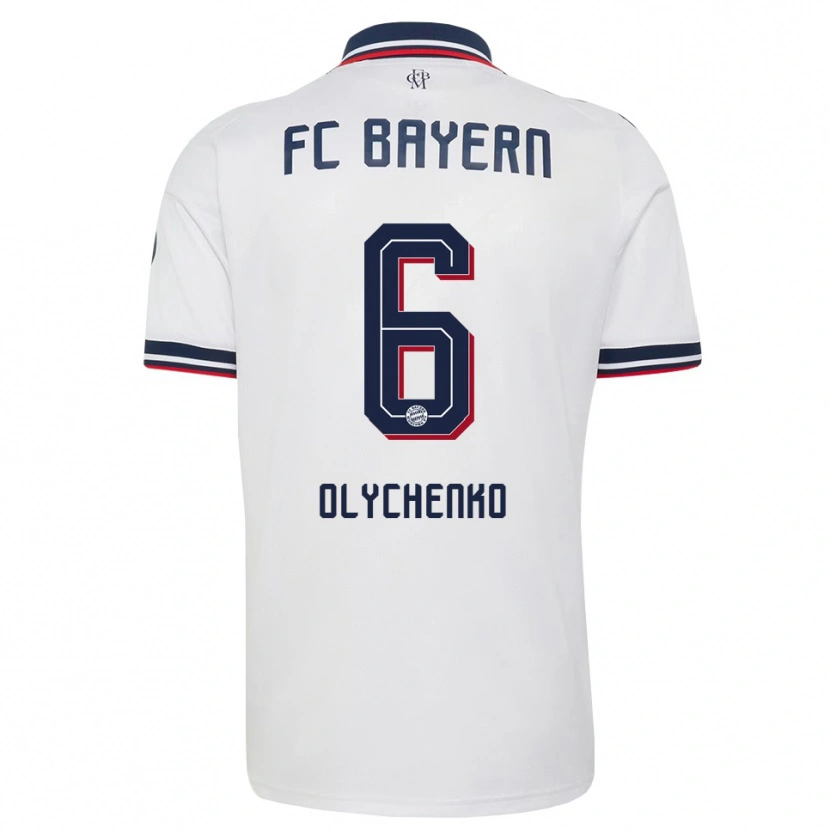 Danxen Kinderen Bogdan Olychenko #6 Wit Grijs Rood Uitshirt Uittenue 2026/27 T-Shirt België