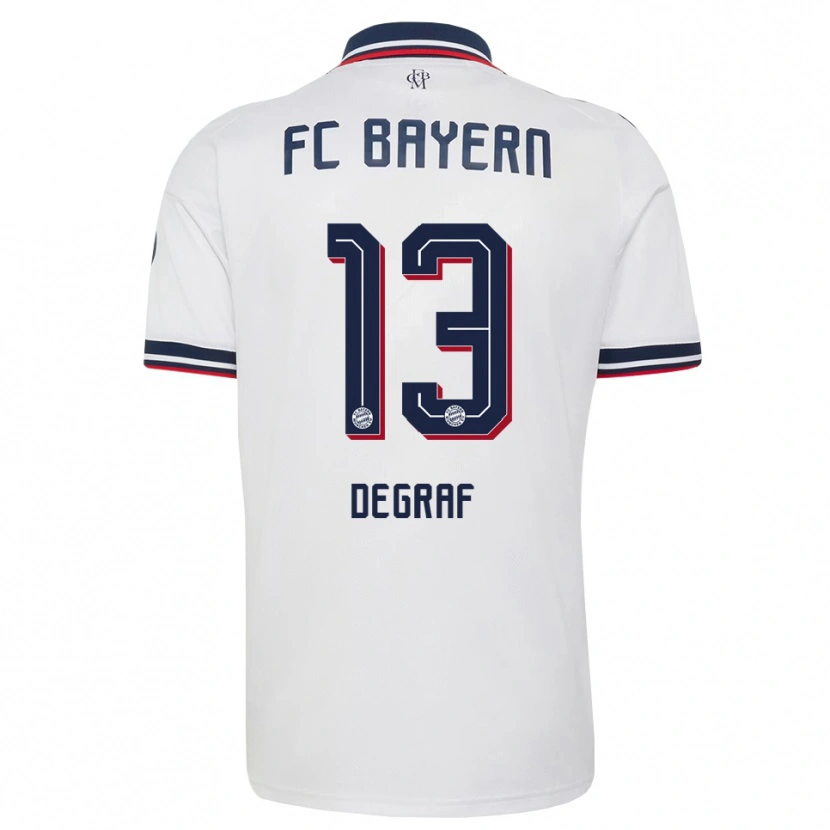 Danxen Kinderen Artur Degraf #13 Wit Grijs Rood Uitshirt Uittenue 2026/27 T-Shirt België