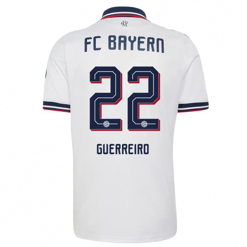 Danxen Kinderen Raphael Guerreiro #22 Wit Grijs Rood Uitshirt Uittenue 2026/27 T-Shirt België