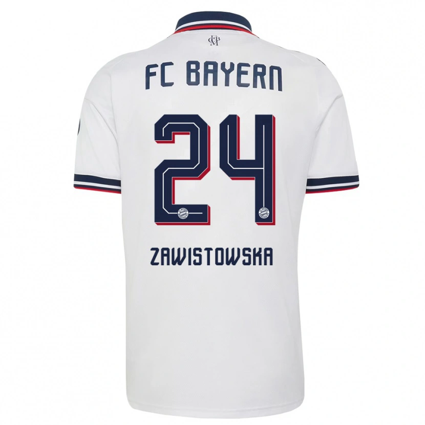 Danxen Kinderen Weronika Zawistowska #24 Wit Grijs Rood Uitshirt Uittenue 2026/27 T-Shirt België