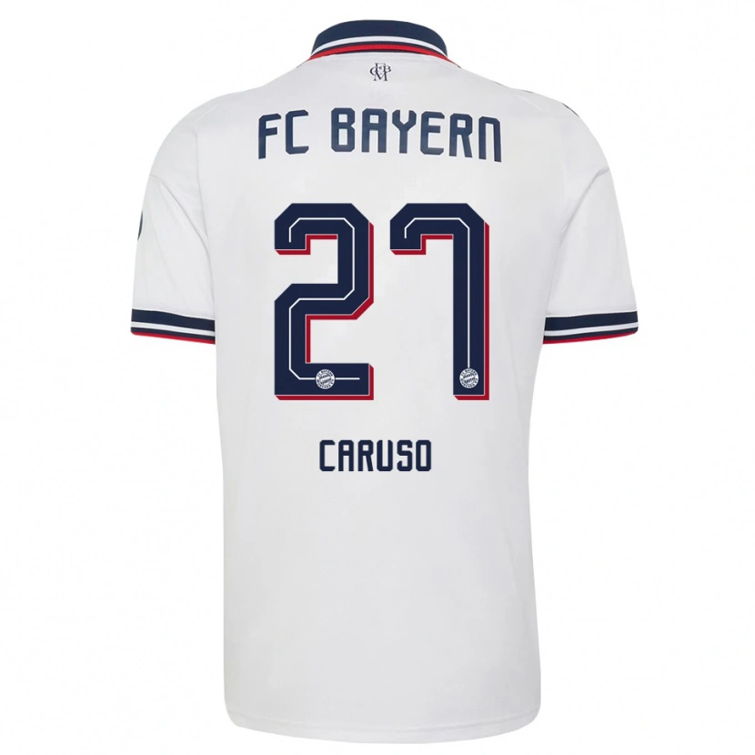 Danxen Kinderen Arianna Caruso #27 Wit Grijs Rood Uitshirt Uittenue 2026/27 T-Shirt België
