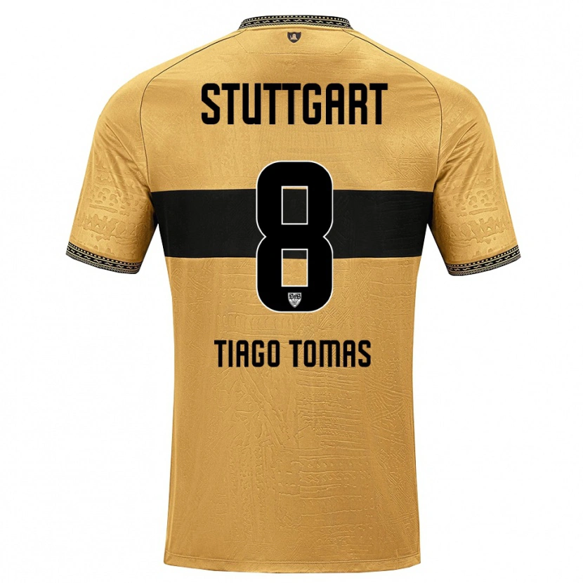 Danxen Kinderen Tiago Tomás #8 Bruin Zwart Wit Uitshirt Uittenue 2026/27 T-Shirt België