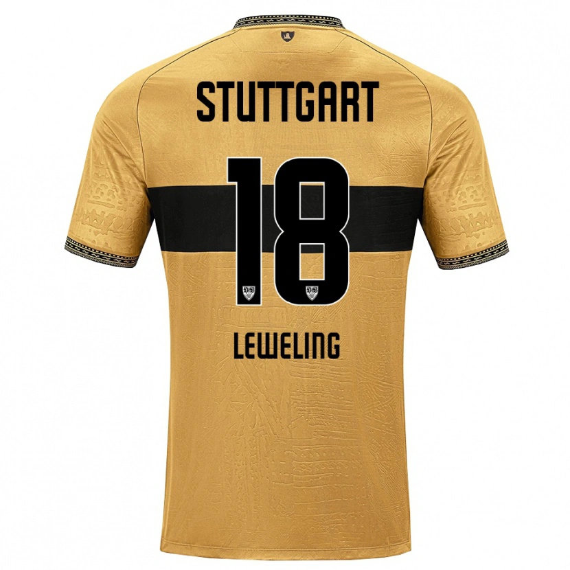 Danxen Kinderen Jamie Leweling #18 Bruin Zwart Wit Uitshirt Uittenue 2026/27 T-Shirt België