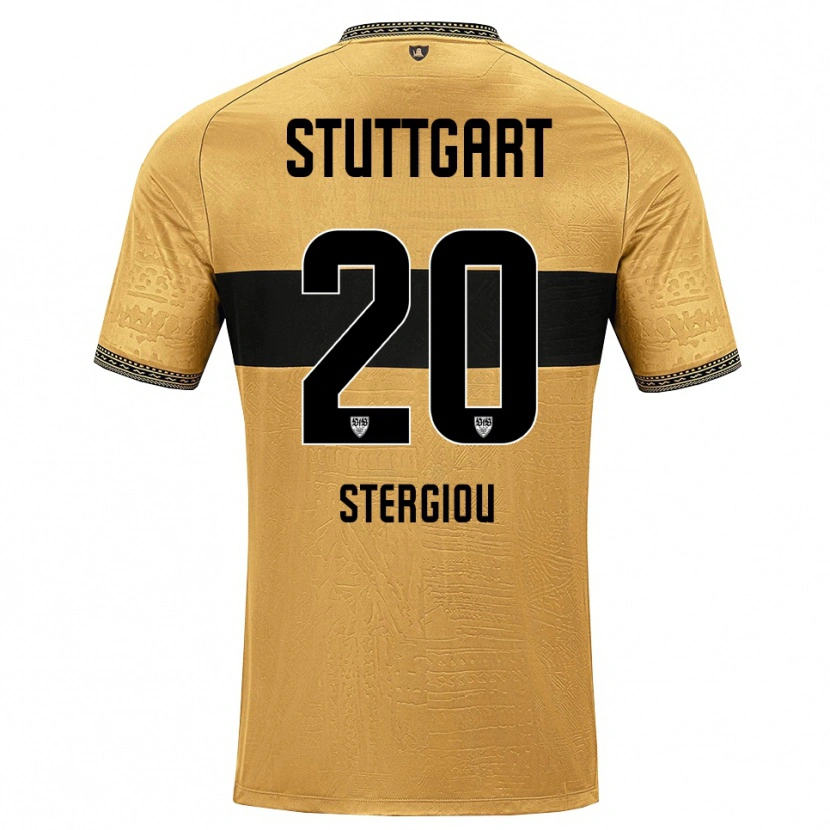 Danxen Kinderen Leonidas Stergiou #20 Bruin Zwart Wit Uitshirt Uittenue 2026/27 T-Shirt België