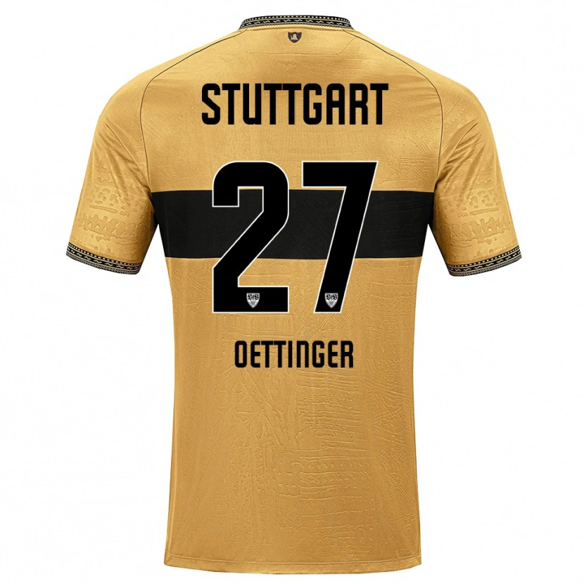 Danxen Kinderen Jannik Oettinger #27 Bruin Zwart Wit Uitshirt Uittenue 2026/27 T-Shirt België
