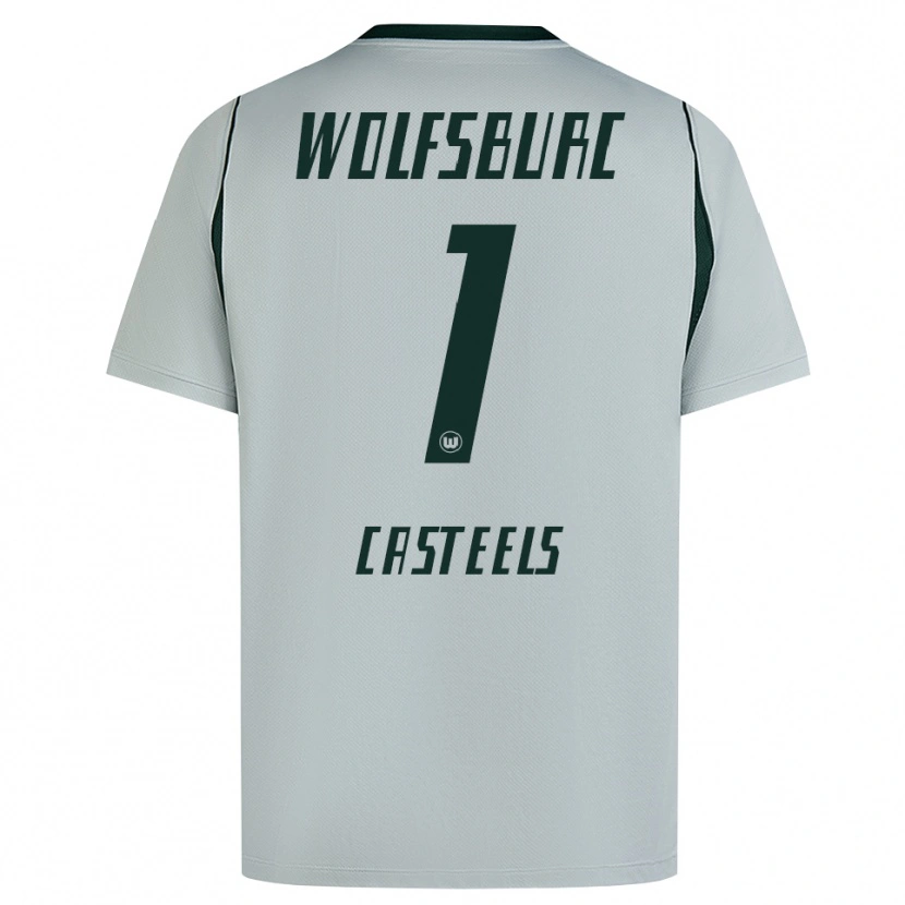 Danxen Kinderen Koen Casteels #1 Grijs Groen Uitshirt Uittenue 2026/27 T-Shirt België