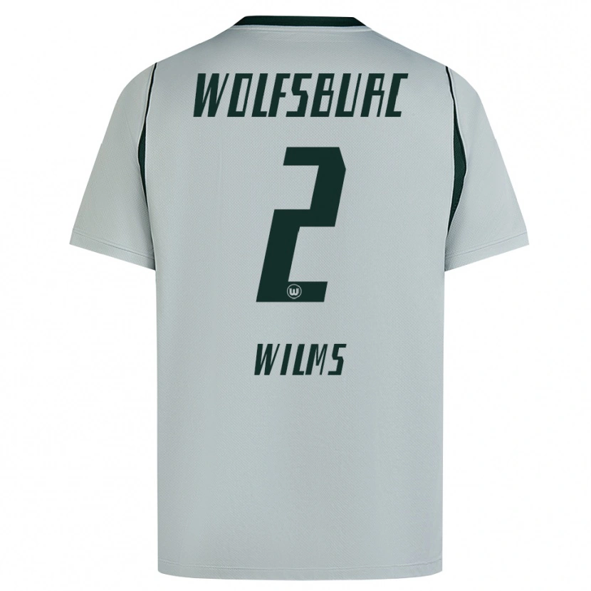 Danxen Kinderen Lynn Wilms #2 Grijs Groen Uitshirt Uittenue 2026/27 T-Shirt België