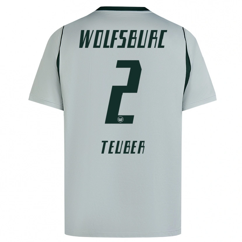 Danxen Kinderen Julius Teuber #2 Grijs Groen Uitshirt Uittenue 2026/27 T-Shirt België
