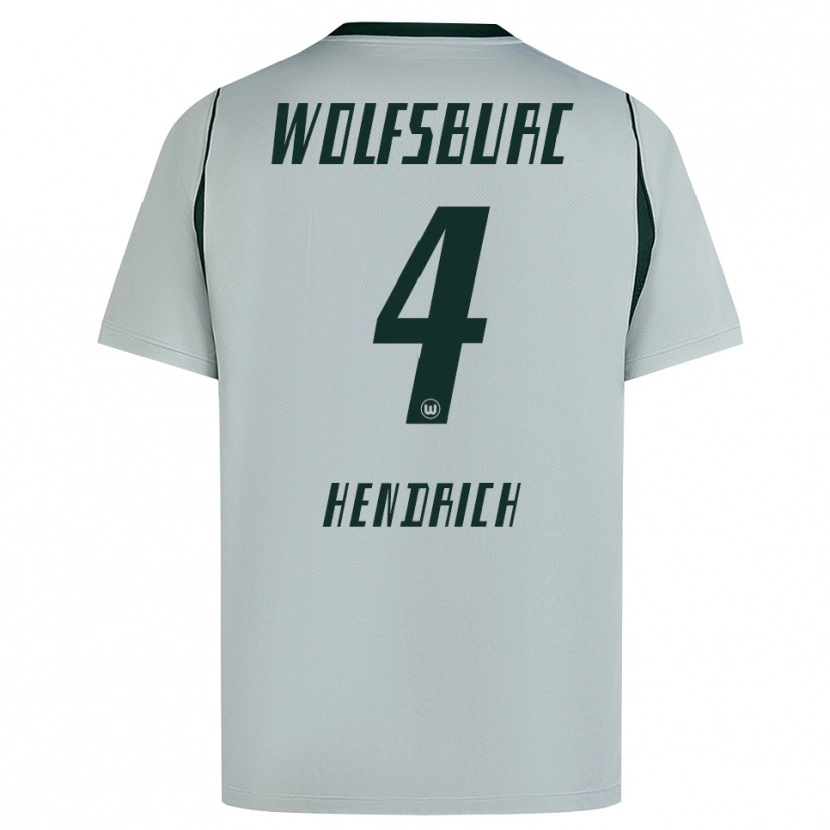 Danxen Kinderen Kathrin Hendrich #4 Grijs Groen Uitshirt Uittenue 2026/27 T-Shirt België