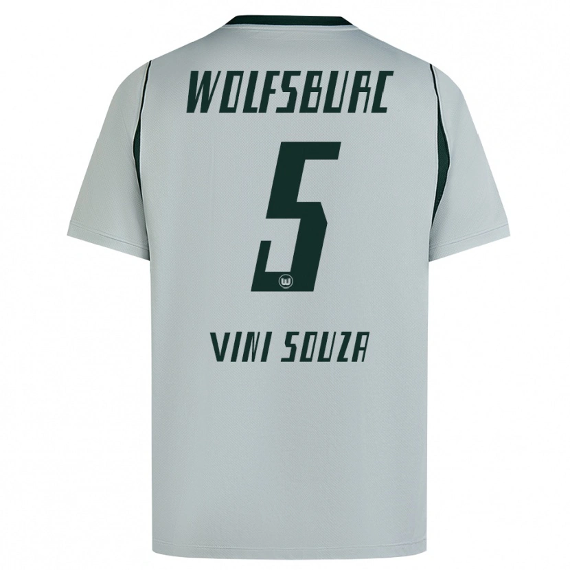 Danxen Kinderen Vini Souza #5 Grijs Groen Uitshirt Uittenue 2026/27 T-Shirt België
