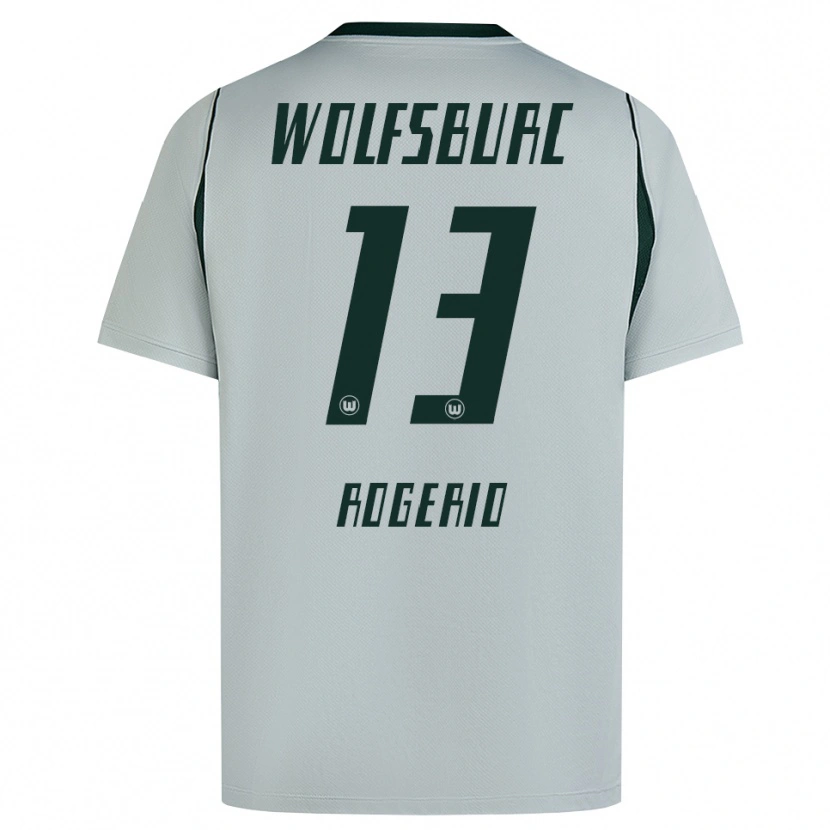 Danxen Kinderen Rogério Oliveira Da Silva #13 Grijs Groen Uitshirt Uittenue 2026/27 T-Shirt België