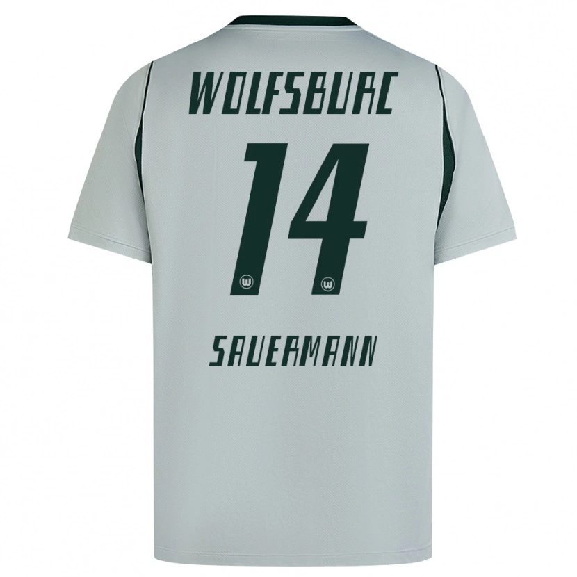 Danxen Kinderen Carlos Sauermann #14 Grijs Groen Uitshirt Uittenue 2026/27 T-Shirt België