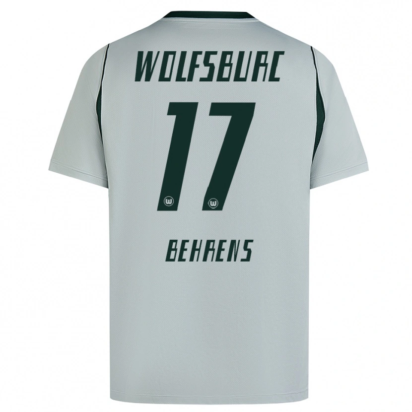Danxen Kinderen Kevin Behrens #17 Grijs Groen Uitshirt Uittenue 2026/27 T-Shirt België