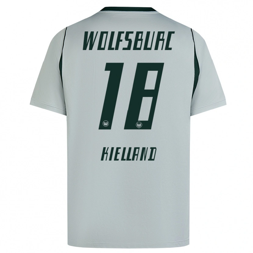 Danxen Kinderen Justine Kielland #18 Grijs Groen Uitshirt Uittenue 2026/27 T-Shirt België