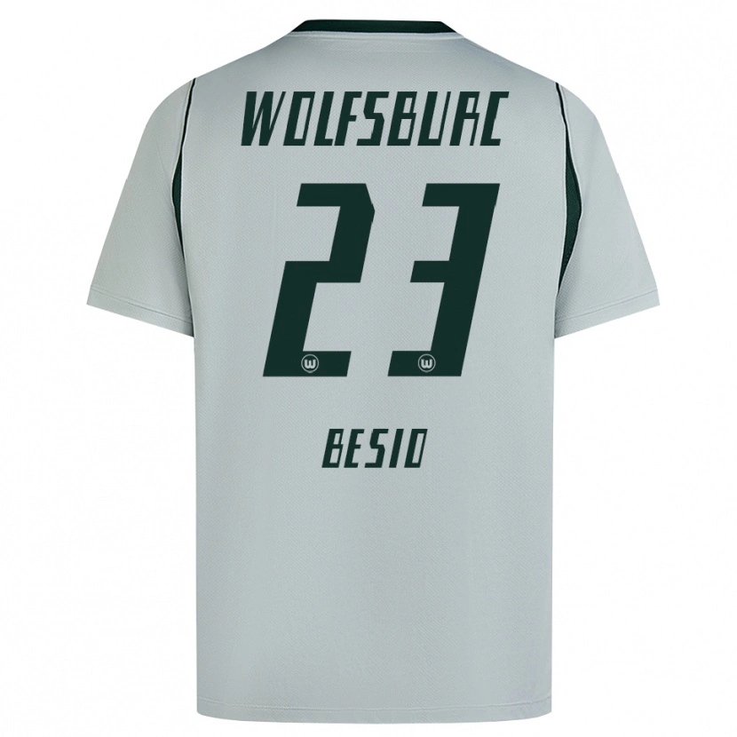 Danxen Kinderen Alessio Besio #23 Grijs Groen Uitshirt Uittenue 2026/27 T-Shirt België