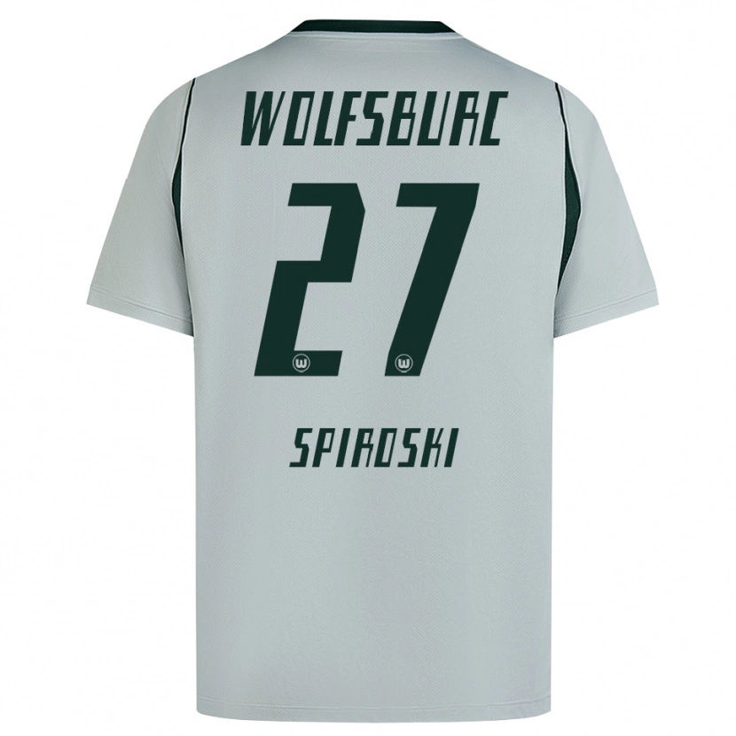 Danxen Kinderen Luka Spiroski #27 Grijs Groen Uitshirt Uittenue 2026/27 T-Shirt België