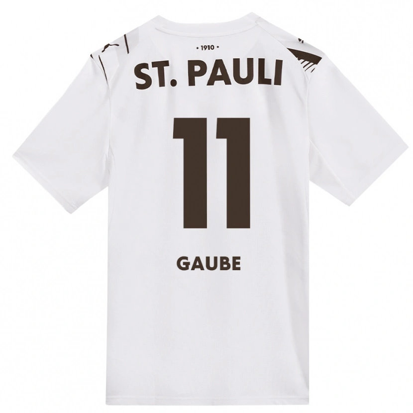 Danxen Kinderen Bastian Gaube #11 Cafe Wit Rood Uitshirt Uittenue 2026/27 T-Shirt België