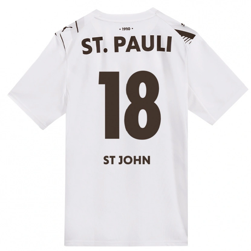 Danxen Kinderen Rawley St. John #18 Cafe Wit Rood Uitshirt Uittenue 2026/27 T-Shirt België