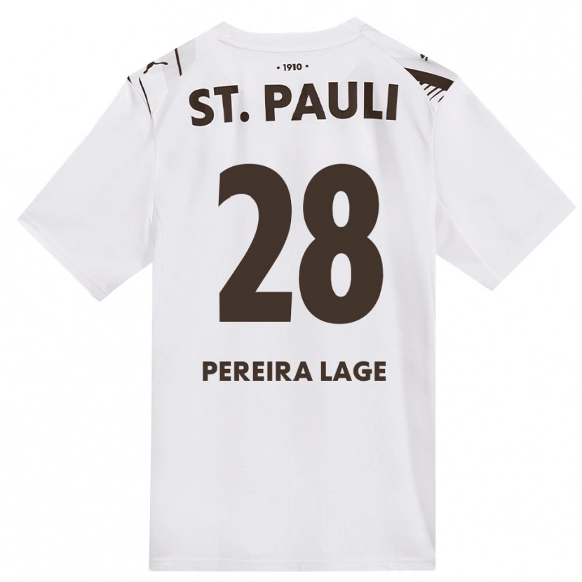 Danxen Kinderen Mathias Pereira Lage #28 Cafe Wit Rood Uitshirt Uittenue 2026/27 T-Shirt België