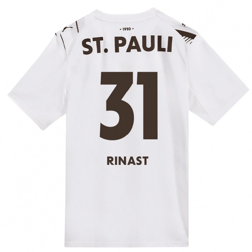 Danxen Kinderen Rachel Rinast #31 Cafe Wit Rood Uitshirt Uittenue 2026/27 T-Shirt België