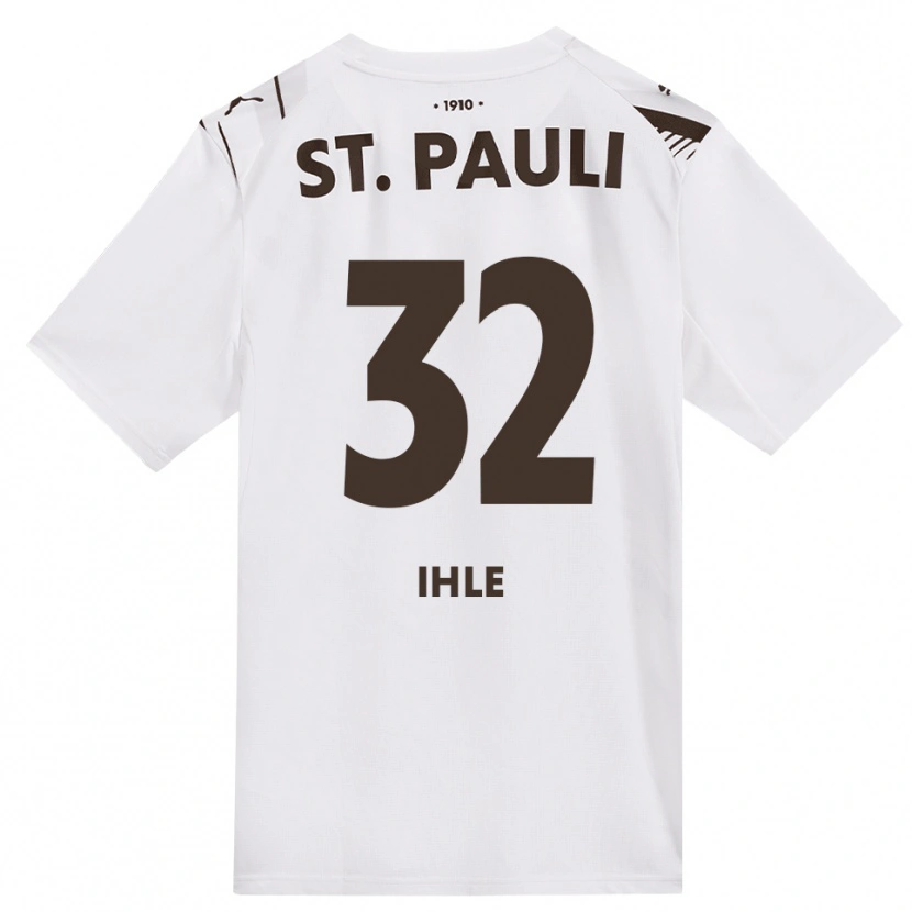 Danxen Kinderen Friederike Ihle #32 Cafe Wit Rood Uitshirt Uittenue 2026/27 T-Shirt België