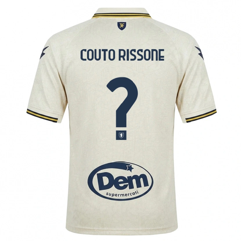 Danxen Kinderen Jacopo Couto Rissone #0 Oldlace Geel Zwart Uitshirt Uittenue 2026/27 T-Shirt België