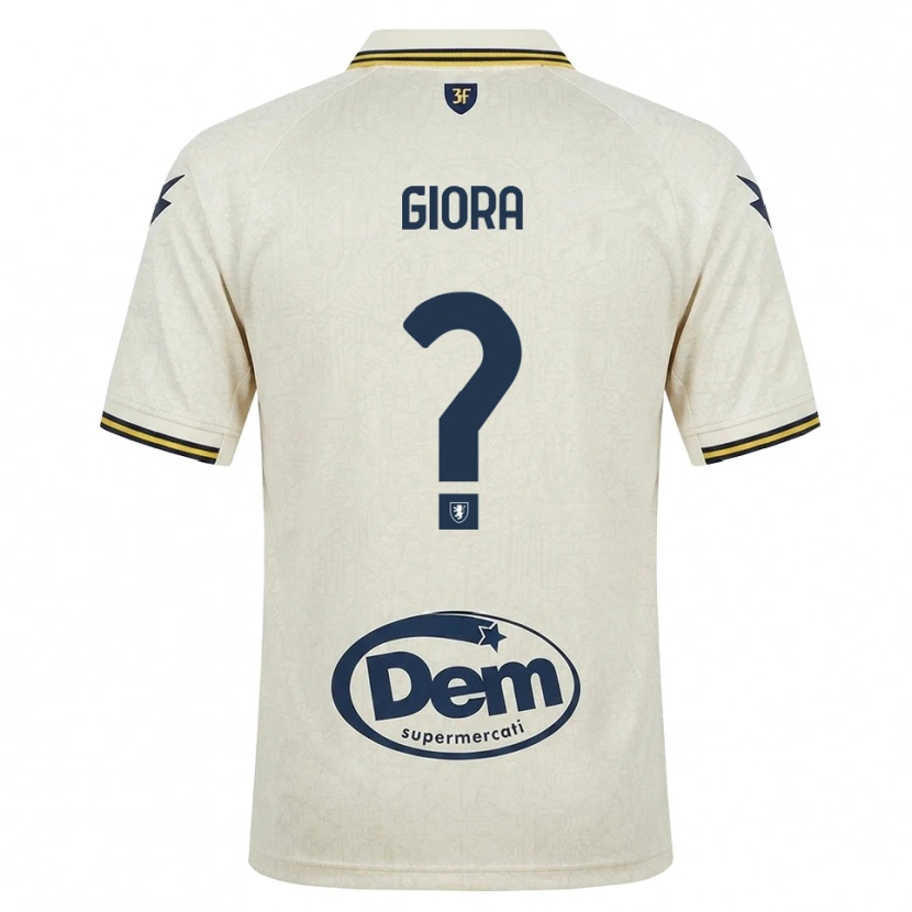 Danxen Kinderen Federico Giora #0 Oldlace Geel Zwart Uitshirt Uittenue 2026/27 T-Shirt België