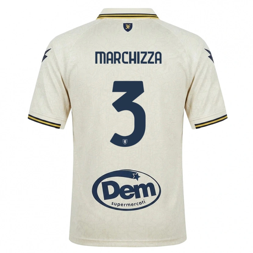 Danxen Kinderen Riccardo Marchizza #3 Oldlace Geel Zwart Uitshirt Uittenue 2026/27 T-Shirt België
