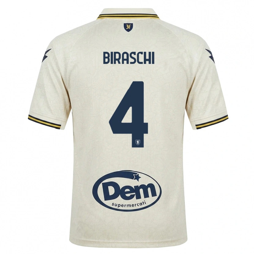 Danxen Kinderen Davide Biraschi #4 Oldlace Geel Zwart Uitshirt Uittenue 2026/27 T-Shirt België