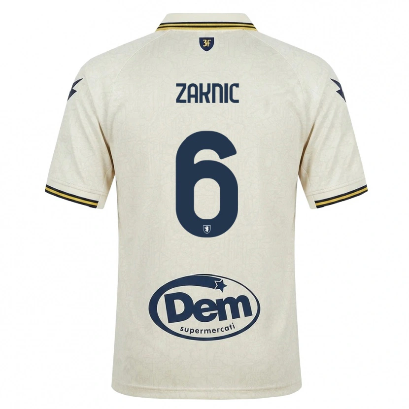Danxen Kinderen Lazar Zaknic #6 Oldlace Geel Zwart Uitshirt Uittenue 2026/27 T-Shirt België