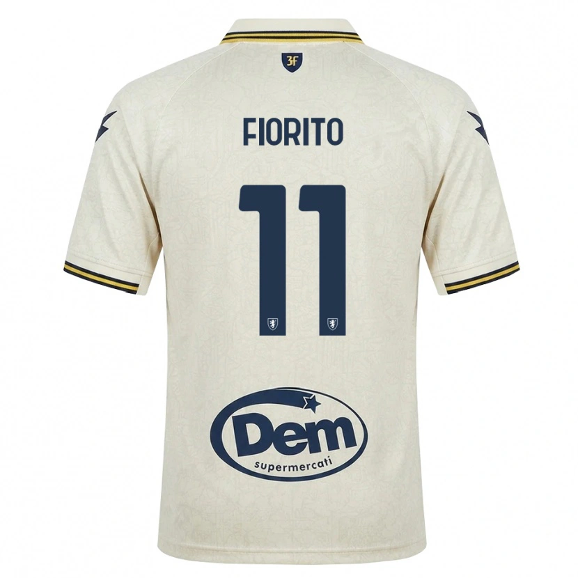 Danxen Kinderen Loris Fiorito #11 Oldlace Geel Zwart Uitshirt Uittenue 2026/27 T-Shirt België
