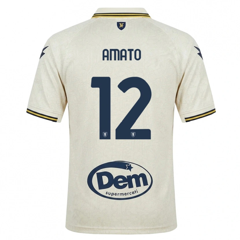 Danxen Kinderen Luca Amato #12 Oldlace Geel Zwart Uitshirt Uittenue 2026/27 T-Shirt België