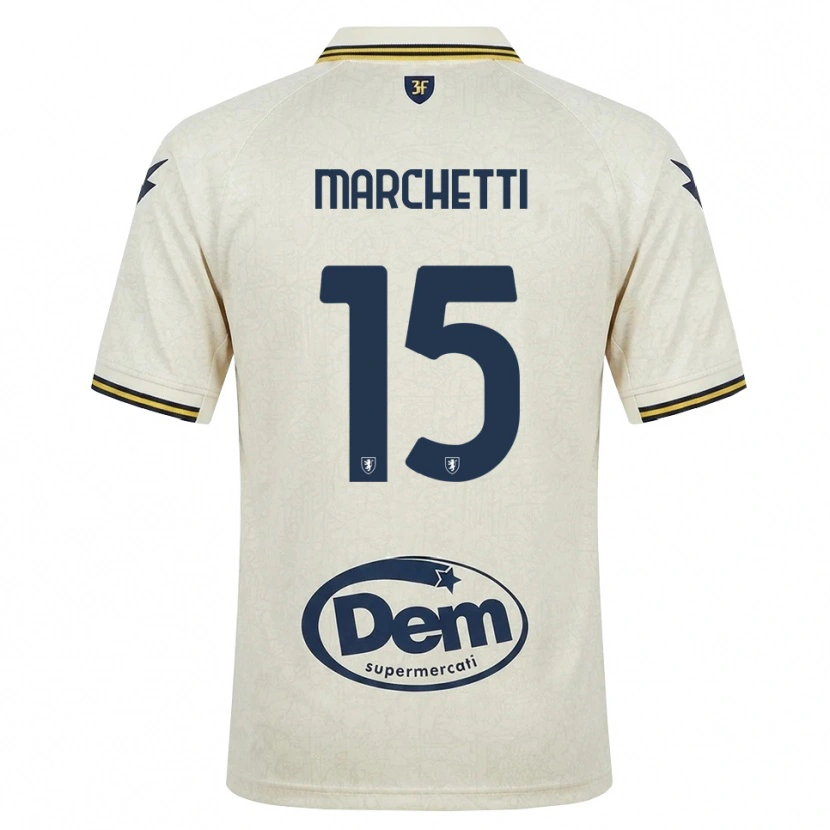 Danxen Kinderen Matteo Marchetti #15 Oldlace Geel Zwart Uitshirt Uittenue 2026/27 T-Shirt België