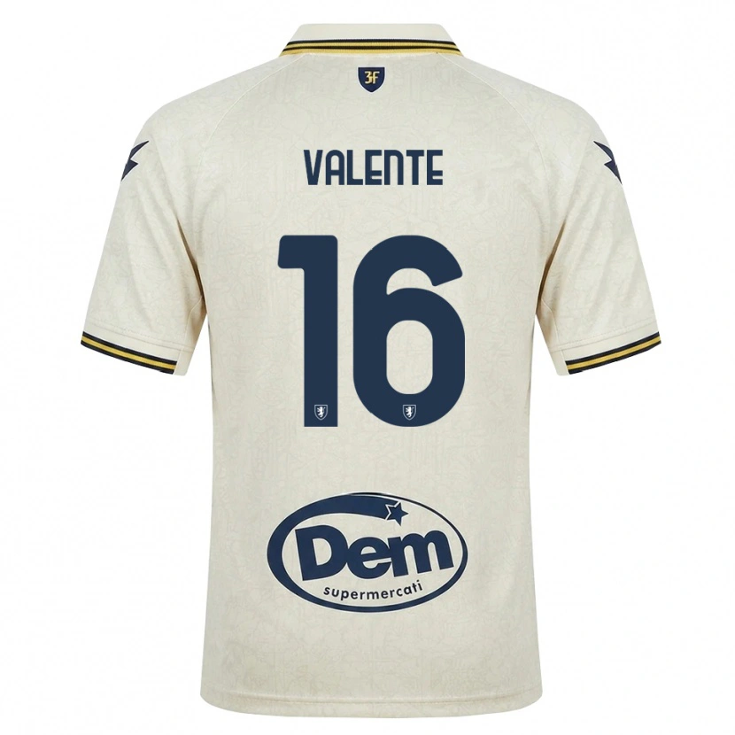 Danxen Kinderen Gabriele Valente #16 Oldlace Geel Zwart Uitshirt Uittenue 2026/27 T-Shirt België