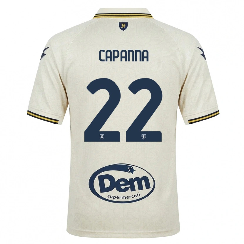 Danxen Kinderen Tommaso Capanna #22 Oldlace Geel Zwart Uitshirt Uittenue 2026/27 T-Shirt België